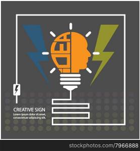 creative light bulb,saving sign,ideas concepts,business background.vector illustration&#xA;