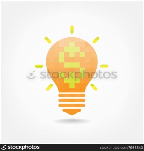 Creative light bulb symbol ,business dea ,abstract background.vector illustration