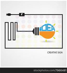 creative light bulb symbol ,saving sign,ideas concepts,business background.vector illustration