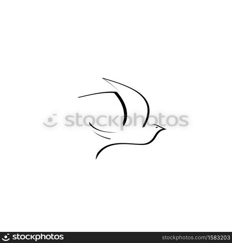 creative logo design Swallow bird logo vector template illustration