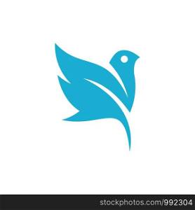 creative logo of leaf and bird