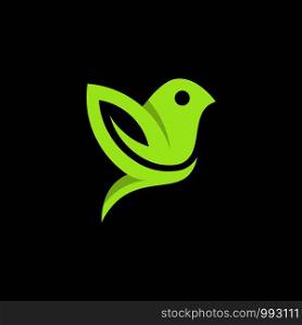 creative logo of leaf and bird