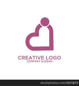 creative love vector logo template