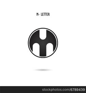 Creative M-letter icon abstract logo design.M-alphabet symbol.Corporate business and industrial logotype symbol.Vector illustration