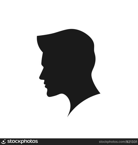 creative man silhouette head vector concept