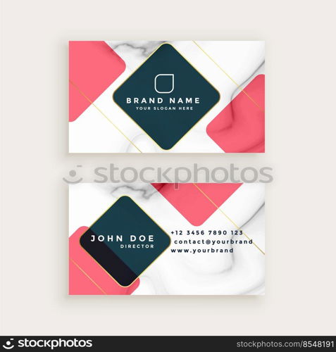 creative marble texture business card design
