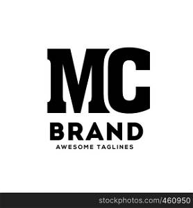 creative MC letter monogram strong and bold logo vector concept