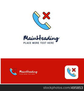 Creative Medical call Logo Design. Flat color Logo place for Tagline. Vector Illustration