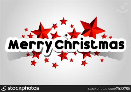Creative Merry Christmas Greeting Card vector illustration