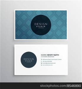 creative minimal business card template with geometric line shapes