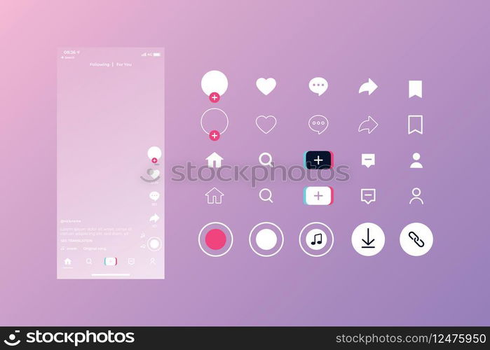 Creative mobile app interface