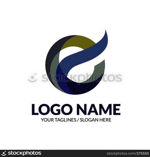 creative modern elegant letter E logo concept, initial letter e colorful logo vector element