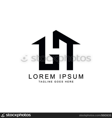 creative modern home letter H logo template