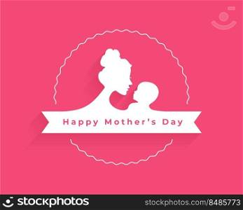 creative mother’s day flat card design
