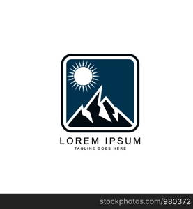 creative mountain logo vector template