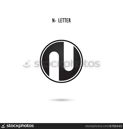 Creative N-letter icon abstract logo design.N-alphabet symbol.Corporate business and industrial logotype symbol.Vector illustration