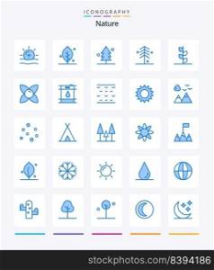 Creative Nature 25 Blue icon pack  Such As gasoline. nature. forest. herb. bloom
