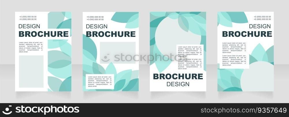 Creative nature blank brochure layout design. Leaves decor. Vertical poster template set with empty copy space for text. Premade corporate reports collection. Editable flyer paper pages. Creative nature blank brochure layout design
