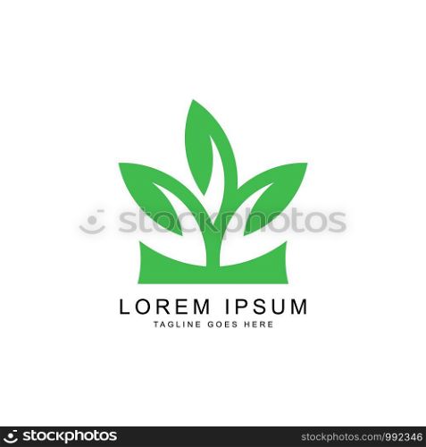 creative nature leaf logo template