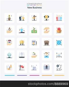 Creative New Business 25 Flat icon pack  Such As competitive. business. business. idea. eye