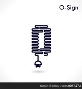 Creative O- letter icon abstract logo design vector template.Creative O- alphabet vector design.Business and education creative logotype symbol.Vector illustration