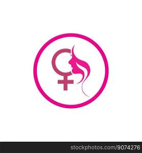 creative of word international happy women day logo illustration design