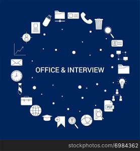 Creative Office and Interview icon Background