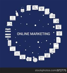 Creative Online Marketing icon Background