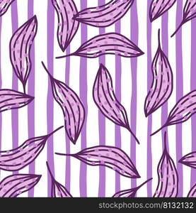 Creative organic line leaves seamless pattern. Modern botanical wallpaper. Abstract floral background. Design for fabric, textile print, wrapping, cover. Simple vector illustration.. Creative organic line leaves seamless pattern. Modern botanical wallpaper.