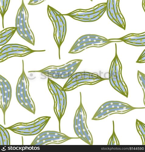 Creative organic line leaves seamless pattern. Modern botanical wallpaper. Abstract floral background. Design for fabric, textile print, wrapping, cover. Simple vector illustration.. Creative organic line leaves seamless pattern. Modern botanical wallpaper.