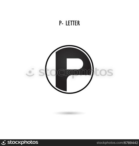 Creative P-letter icon abstract logo design.P-alphabet symbol.Corporate business and industrial logotype symbol.Vector illustration