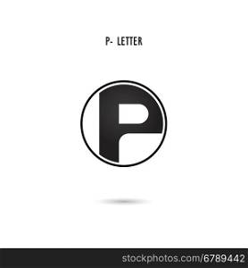 Creative P-letter icon abstract logo design.P-alphabet symbol.Corporate business and industrial logotype symbol.Vector illustration