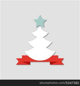 Creative paper Christmas tree.