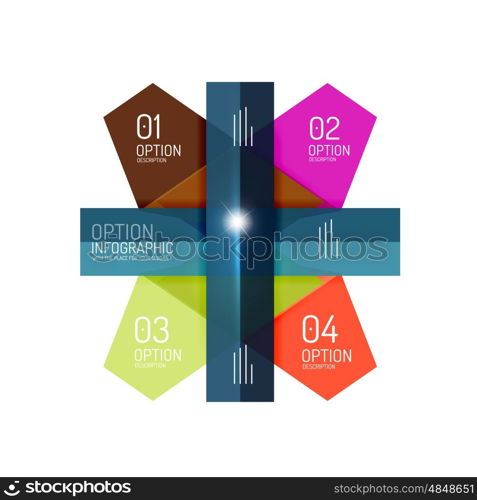 Creative paper geometric business infographic background templates for workflow layout, diagram, number options or web design