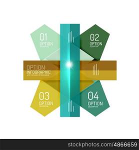 Creative paper geometric business infographic background templates for workflow layout, diagram, number options or web design