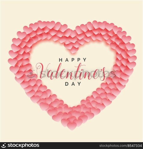 creative papercut heart shape valentines day background
