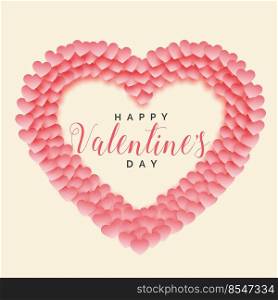 creative papercut heart shape valentines day background