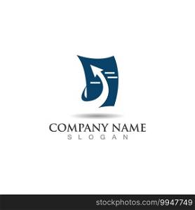 Creative papper document company logo icon template design 