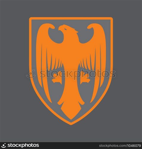 Creative Pheonix or Eagle Heraldic Shield Logo Design