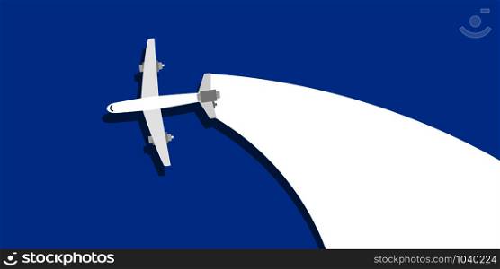 Creative plane vector business concept illustration design. Flight travel aircraft background freedom flat. Blue sky cartoon launch company