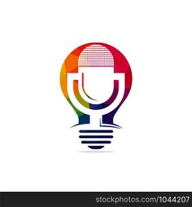 Creative podcast vector logo design. Vector illustration icon with the concept of creative ideas for music