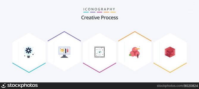 Creative Process 25 Flat icon pack including object. creative. process. design. process
