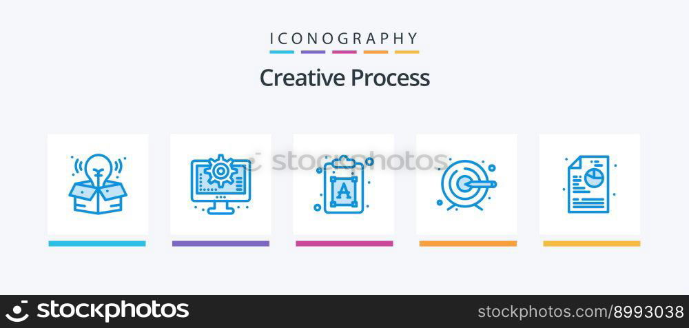 Creative Process Blue 5 Icon Pack Including . process. process. creative. process. Creative Icons Design