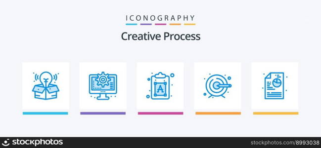Creative Process Blue 5 Icon Pack Including . process. process. creative. process. Creative Icons Design
