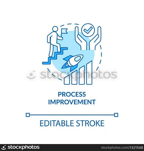 Creative process improvement concept icon. Design studio workflow optimization idea thin line illustration. Work quality enhancement. Vector isolated outline RGB color drawing. Editable stroke