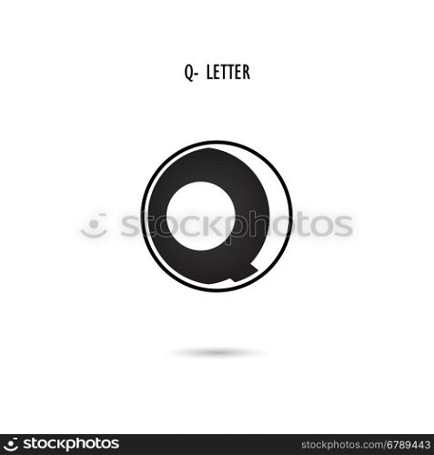 Creative Q-letter icon abstract logo design.Q-alphabet symbol.Corporate business and industrial logotype symbol.Vector illustration