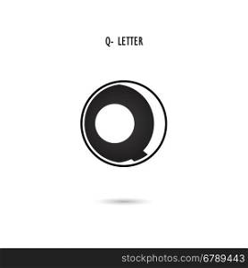 Creative Q-letter icon abstract logo design.Q-alphabet symbol.Corporate business and industrial logotype symbol.Vector illustration