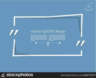 Creative Quotation Mark Speech Bubble. Quote sign icon. Modern block quote and pull quote design elements.. Creative Quotation Mark Speech Bubble. Quote sign icon.
