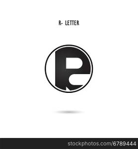 Creative R-letter icon abstract logo design.R-alphabet symbol.Corporate business and industrial logotype symbol.Vector illustration