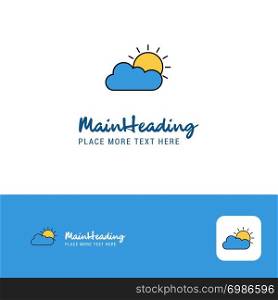 Creative Raining Logo Design. Flat color Logo place for Tagline. Vector Illustration